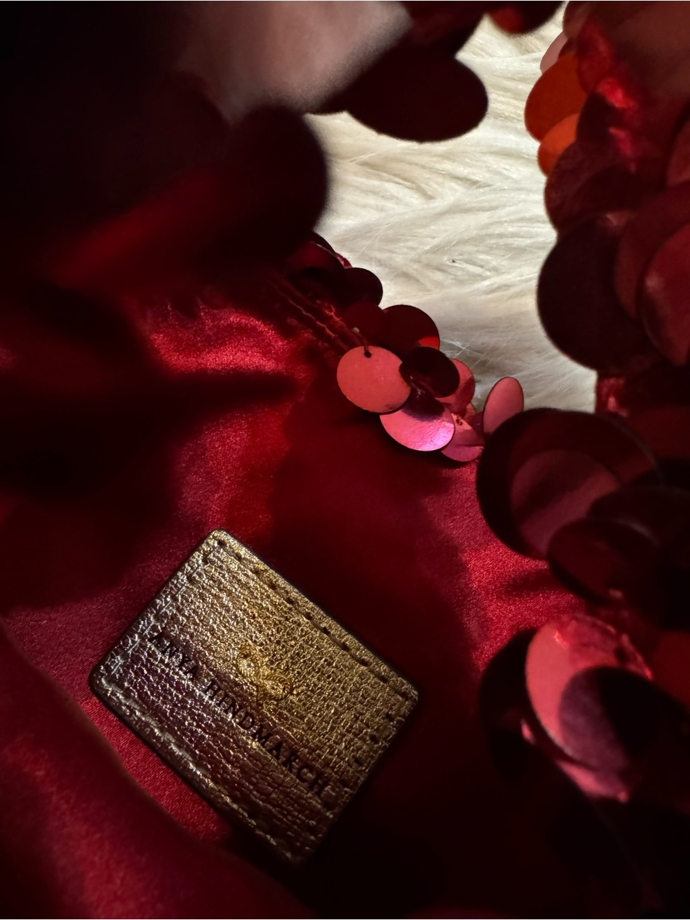 Anya Hindmarch Heinz Ketchup Mini Tote Bag Sequin Red - Picture 4 of 5
